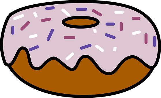 Doughnut, Lyserød, Glaseret, Lækker