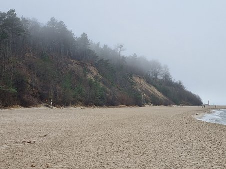 Praia, Mar Báltico, Inverno, Natureza