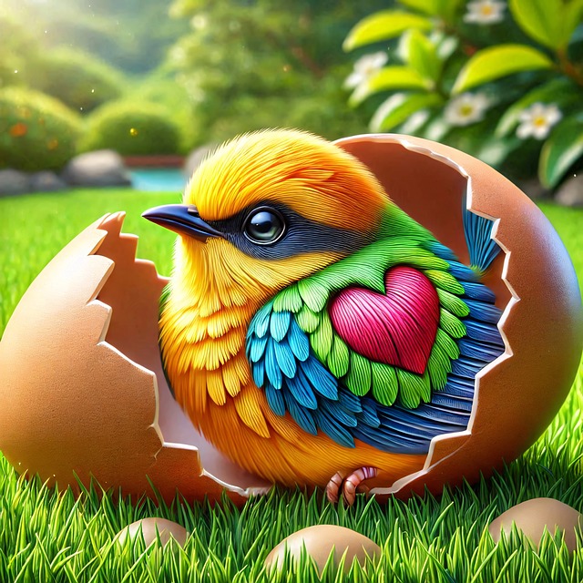 Free ai generated bird egg illustration