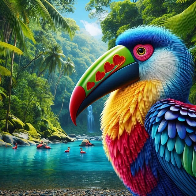 Free ai generated pelican beak illustration