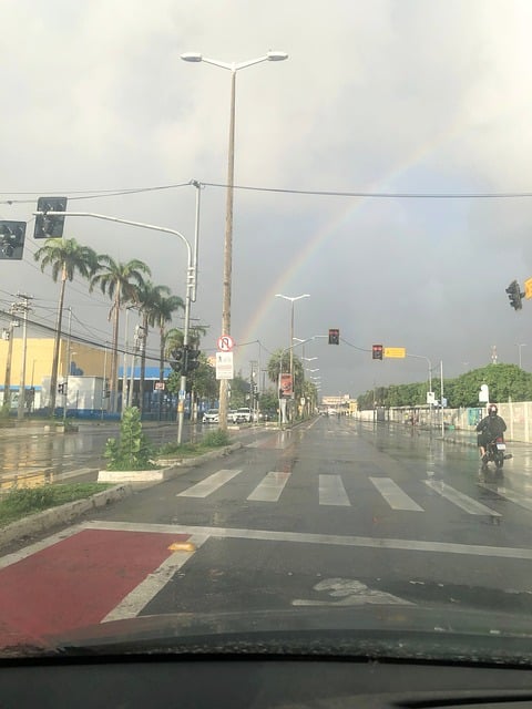 Arcoiris, Regen, Straße, Allee, Bedeckt