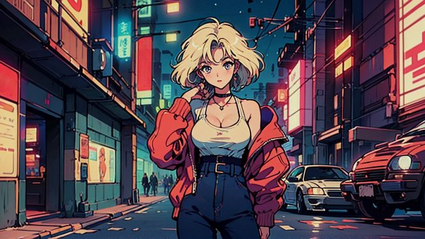 Free Cyberpunk Synthwave illustration and picture