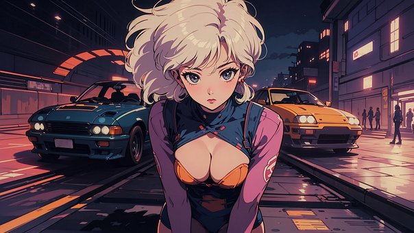 Free Cyberpunk Synthwave illustration and picture