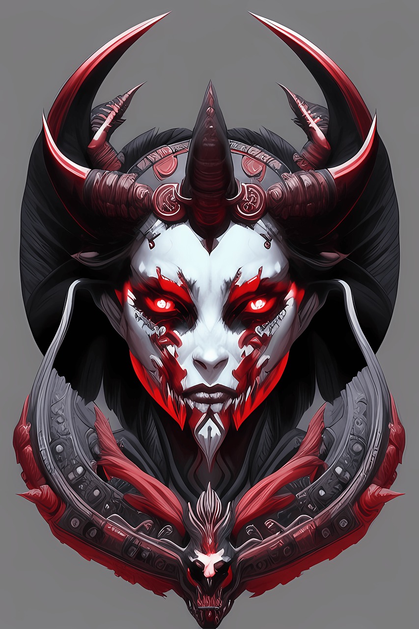 Free demon queen fantasy illustration
