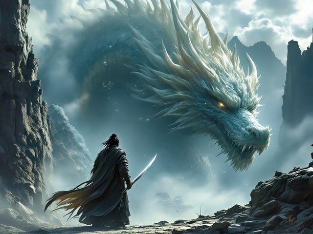 Free dragon fantasy creature illustration