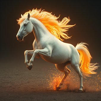 Ai Generado, Caballo, Mamífero, Dorado