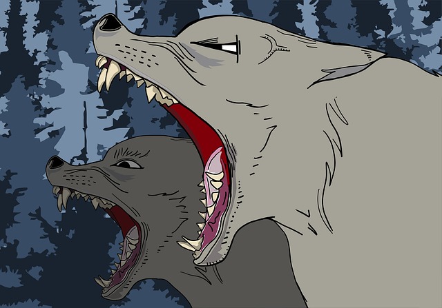 Free barking dog wolf illustration