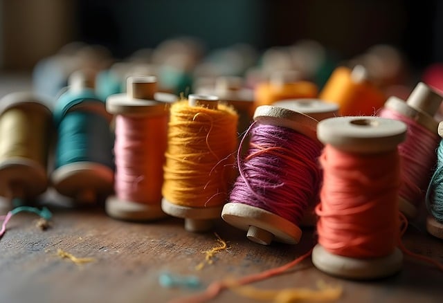 Free threads sewing bobbins illustration