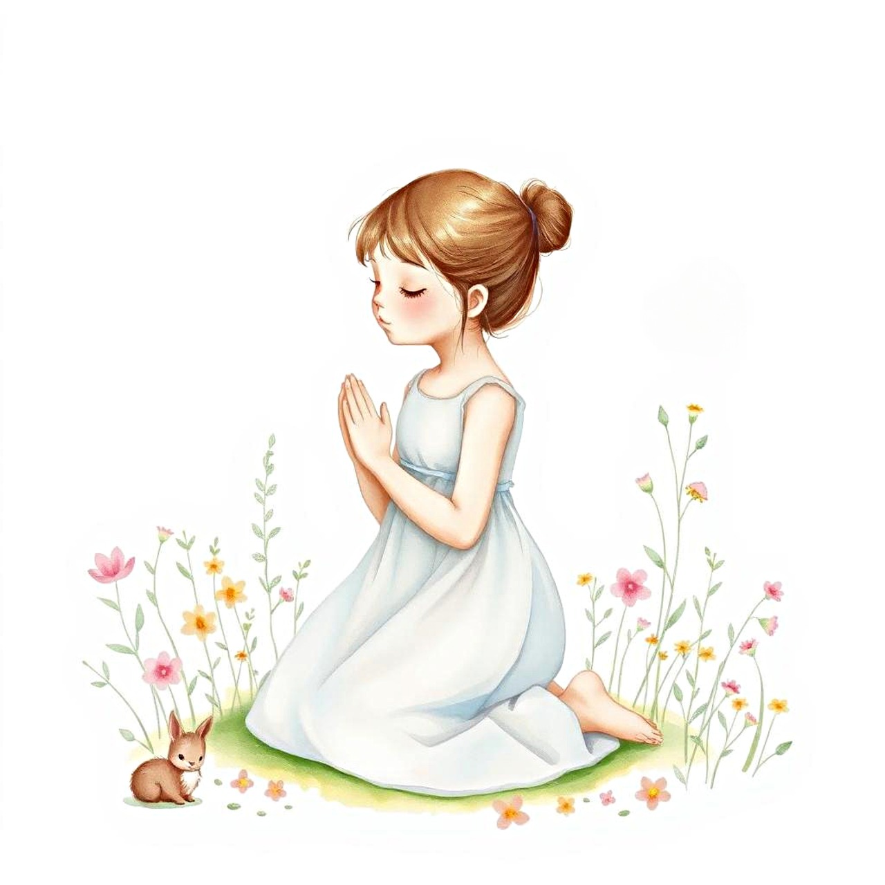 Download Child, Praying, Watercolor. Royalty-Free Stock Illustration ...