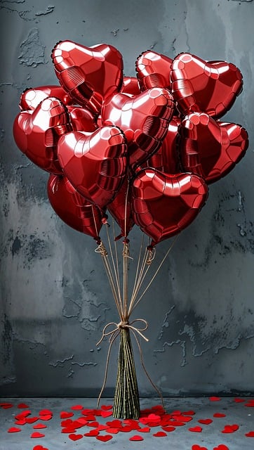 Free Balloons Hearts illustration and picture