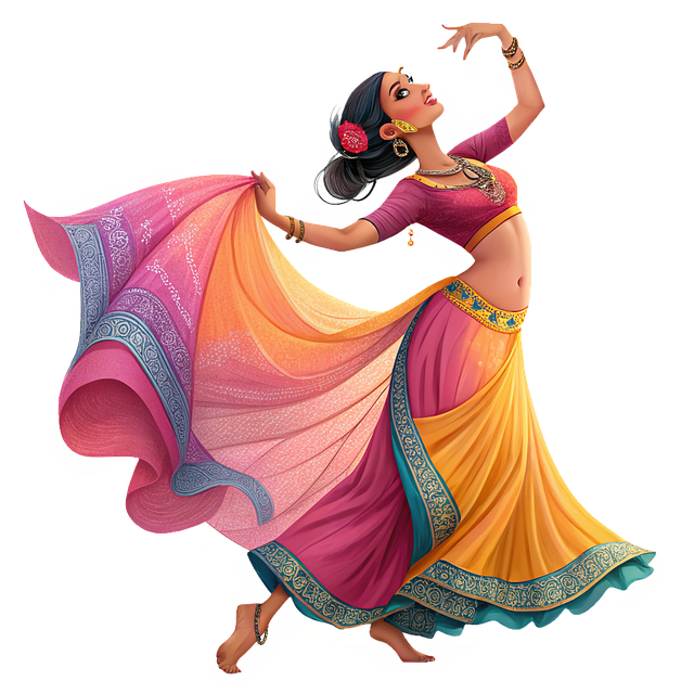 Free ai generated woman sari illustration