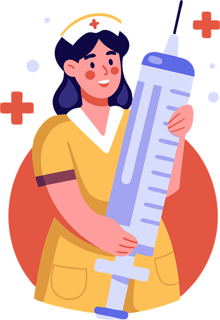 Free nurse medicine injection vector