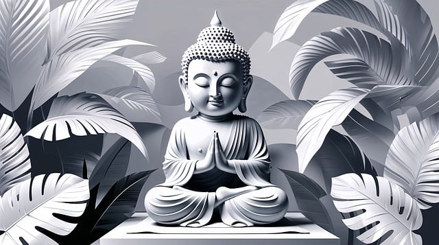 Free ai generated buddha statue illustration