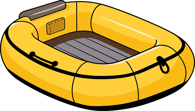 Free lifeboat dinghy sea vector