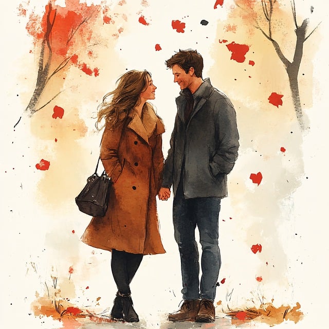 Free couple love romance illustration