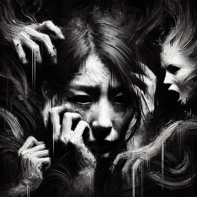 Free ai generated woman anxiety illustration