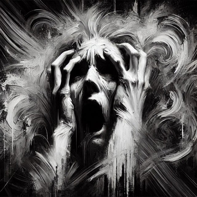 Free ai generated painting panic illustration