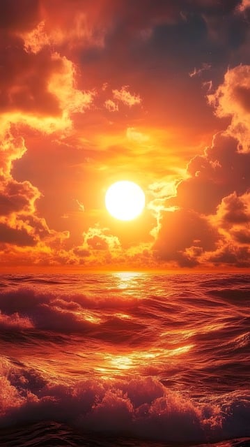 Ai Generiert, Sonnenuntergang, Ozean
