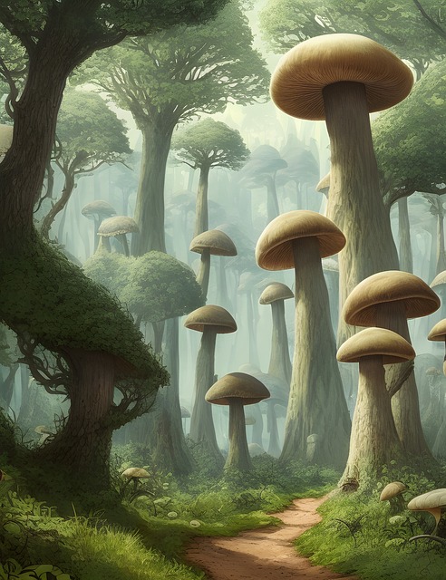 Free Mushrooms Forest illustration and picture