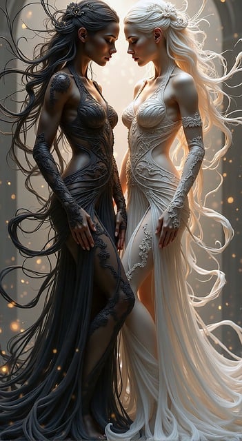 Free ai generated women couple illustration