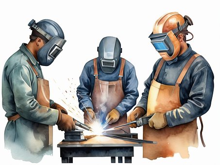Free Ai Generated Welders illustration and picture