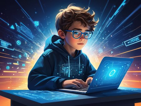 Free Colorful Illustration Young Boy illustration and picture