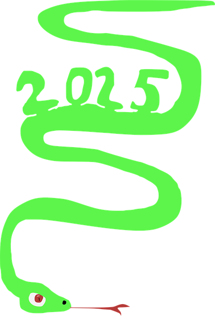 Free snake 2025 new year vector