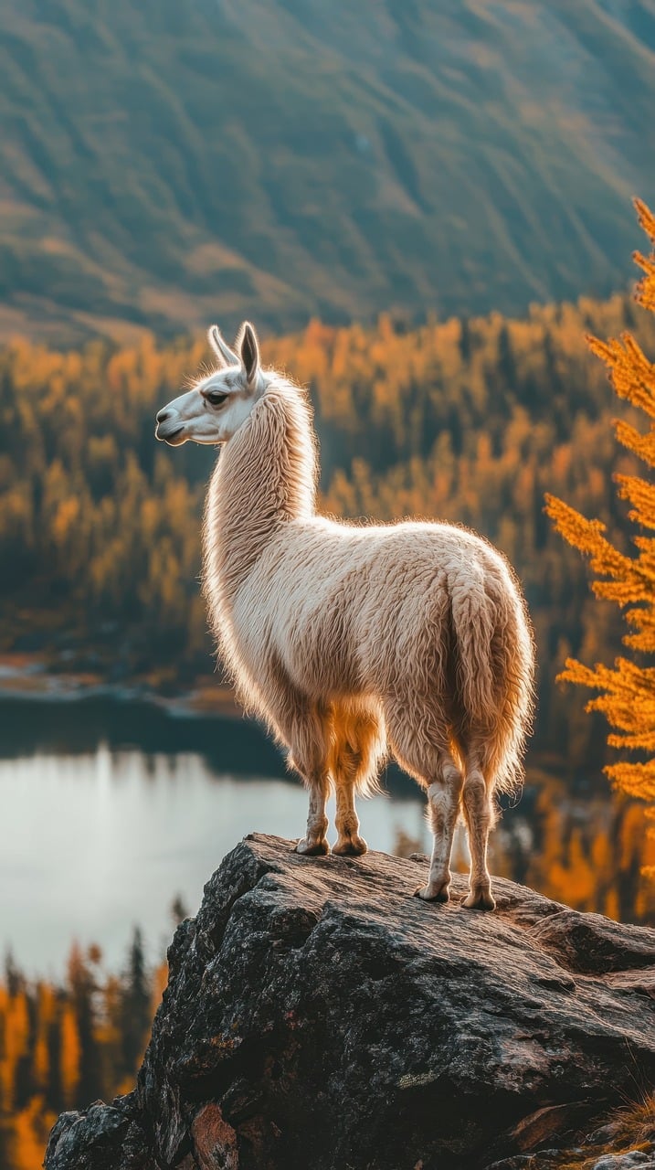 Download free HD stock image of Ai Generated Llama Free ai generated llama mountain illustration