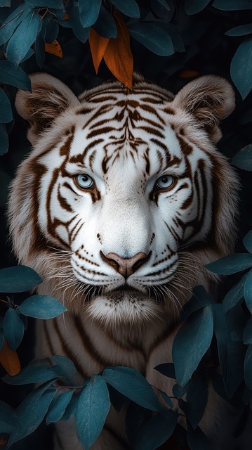 Ai Generiert, Weißer Tiger, Wald