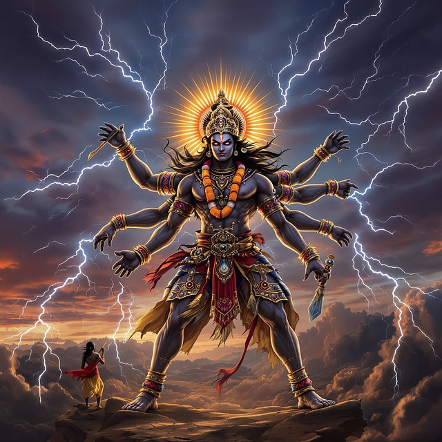 Free ai generated shiva parvati illustration
