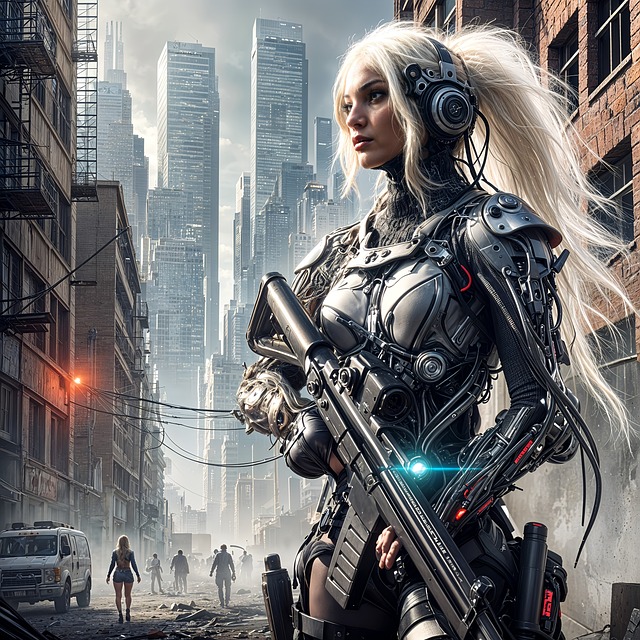 Free ai generated warrior woman illustration
