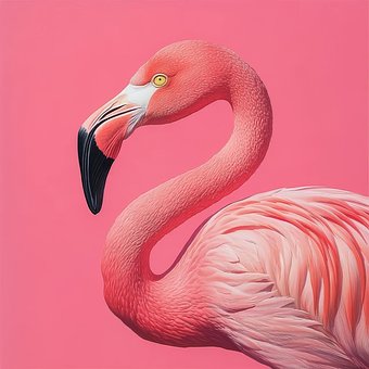 Free Ai Generated Flamingo illustration and picture