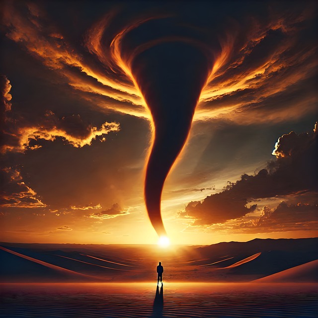Free ai generated tornado storm illustration