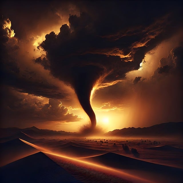 Free ai generated tornado storm illustration