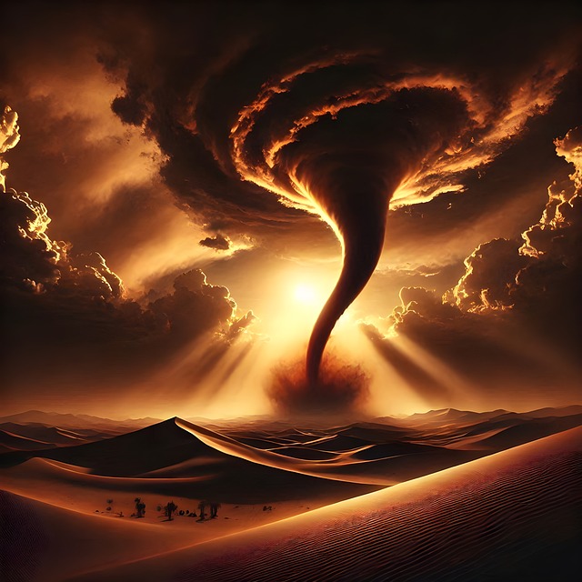 Free ai generated tornado storm illustration