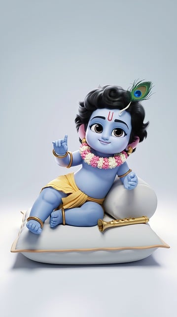 Free ai generated celebration happy janmashtami illustration