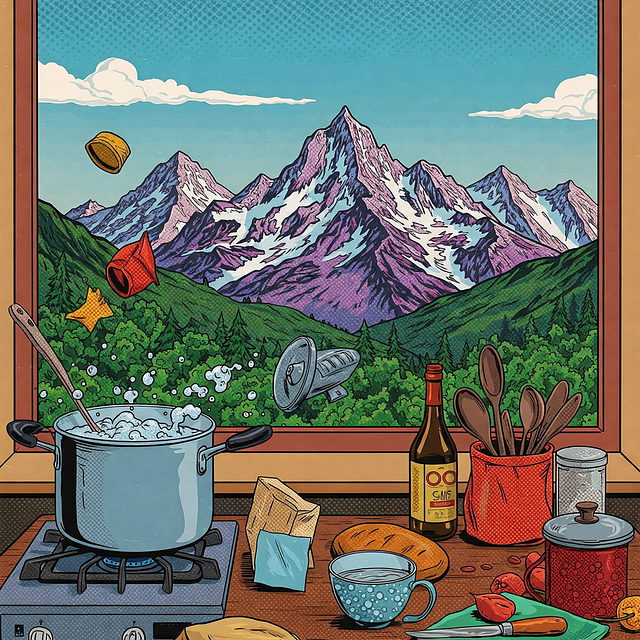 Free ai generated kitchen cooked illustration