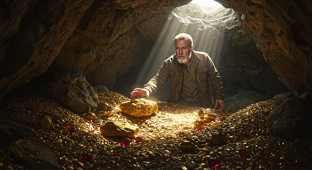 Free ai generated treasure gold illustration
