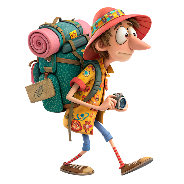 Free ai generated tourist hike illustration