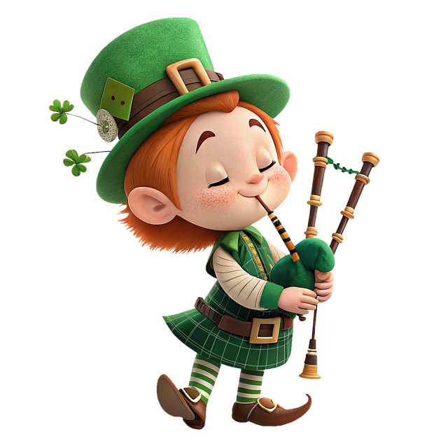 Free ai generated girl bagpipes illustration