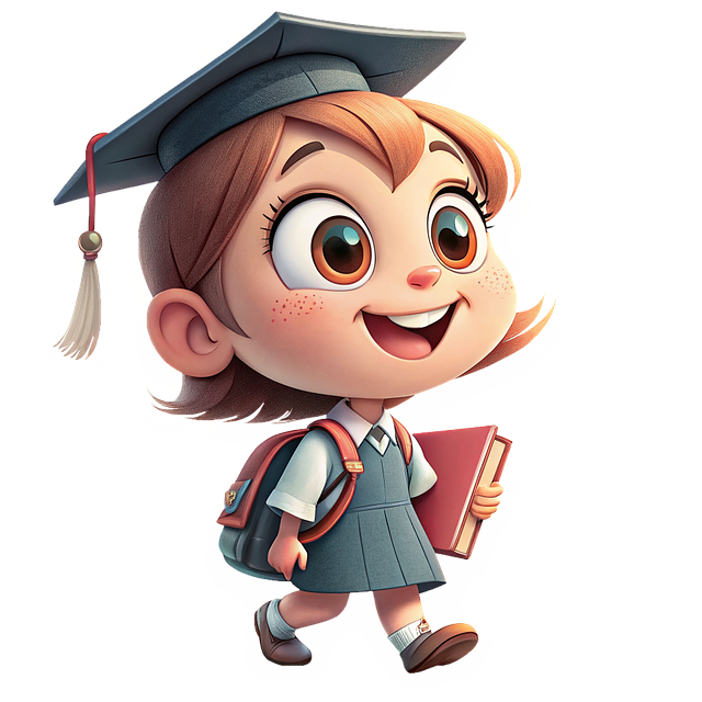Free ai generated girl student illustration