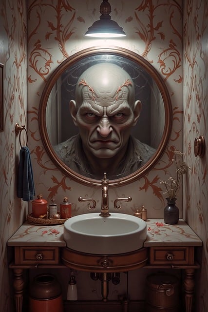 Free ai generated mirror surreal illustration