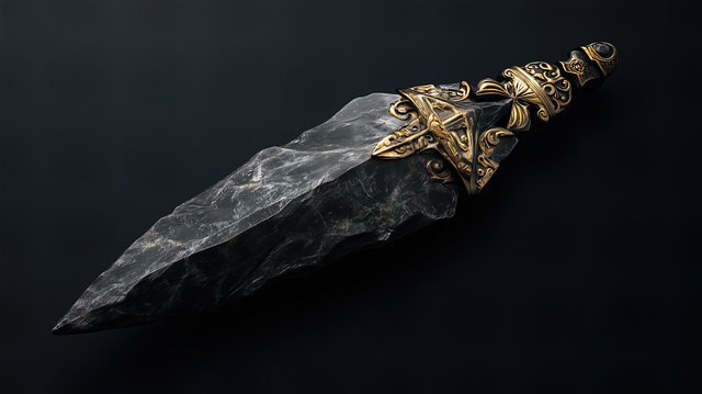 Free ai generated dagger ornate blade illustration