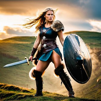 Valkyrie, Vikinger, Skjoldpige, Kvinde