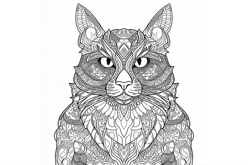 Free Cat Mandala Cat illustration and picture
