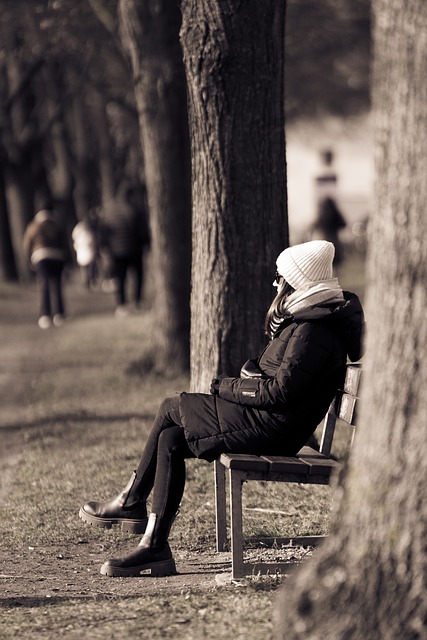 Frau, Straße, Urban, Innenstadt, Person