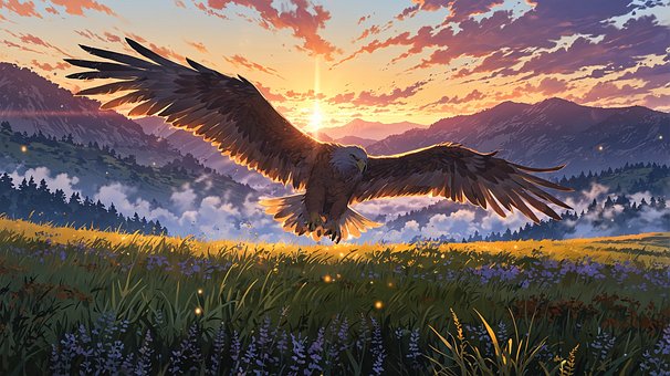 Águila, Volar, Fuera, Hd