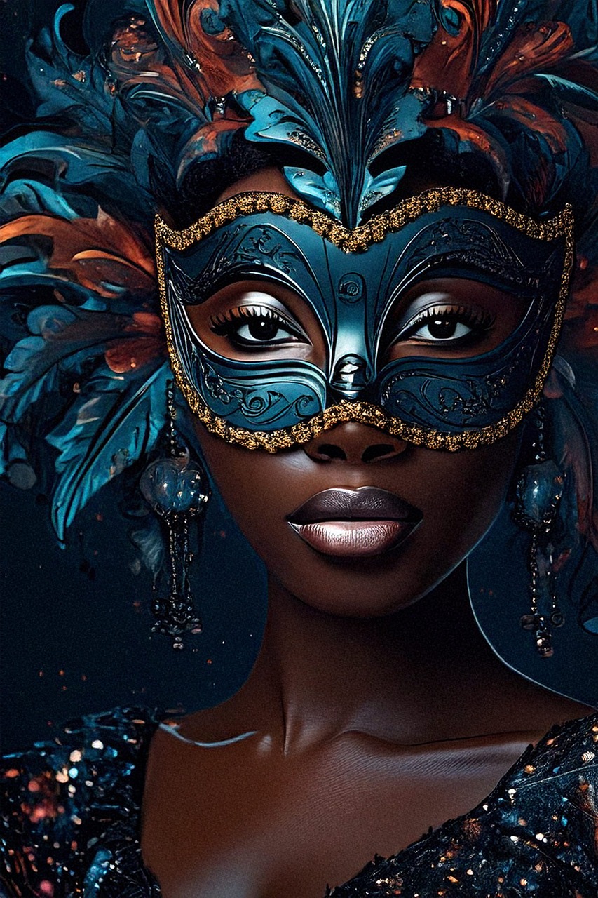 Kvinde, Karneval, Maske, Model
