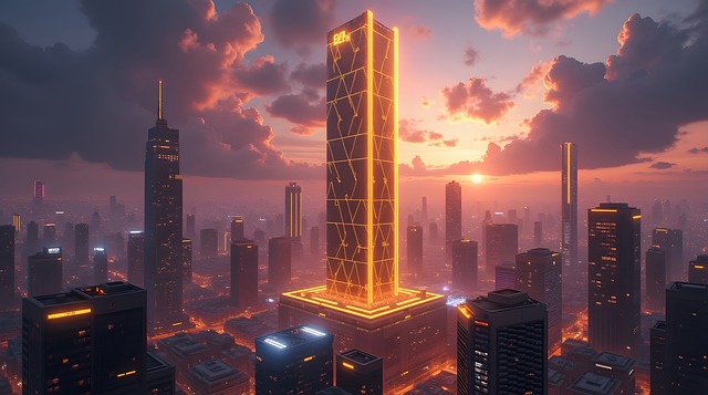 Futuristisk By, Cyberpunk, Skyskraper