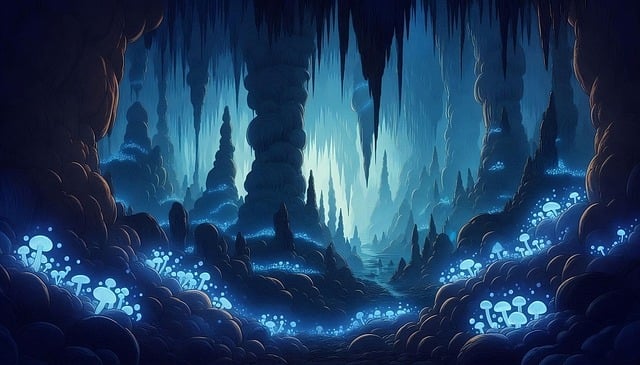 Free ai generated cave cavern illustration